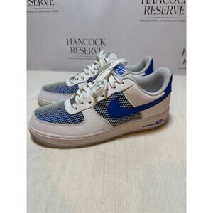 Nike Air Force 1 Low White Blue Mesh Men’s Size 10 Rare Mesh Panels (488298-150)